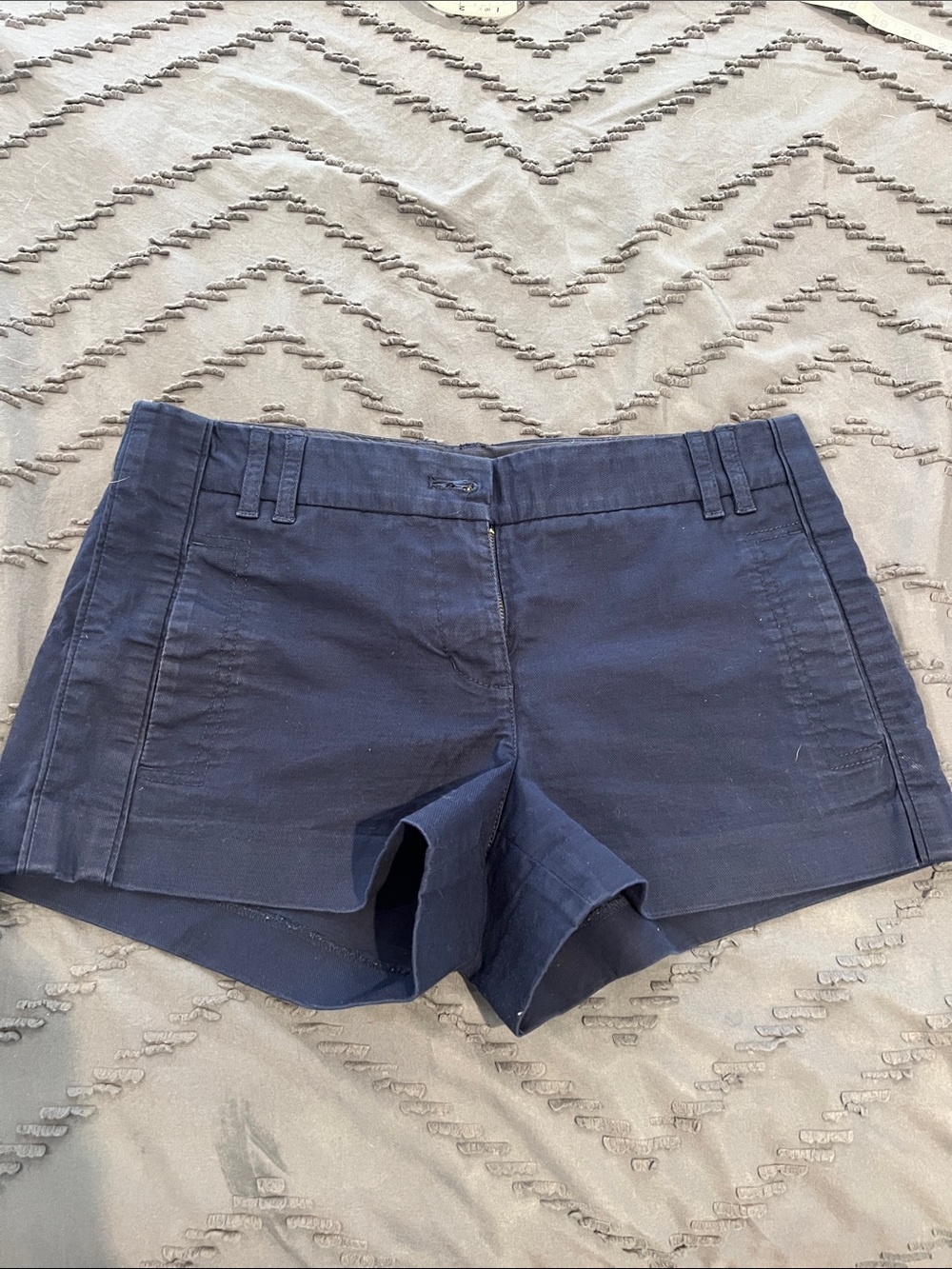 Tory Burch Navy Cotton Blend Short Shorts